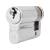 5 Pin 45mm Euro Single Cylinder - 35 + 10mm - Polished Chrome - Keyed to Differ