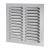 Hooded Louvre Vent - 229 x 229mm - 9975mm² Free Air Flow - Polished Stainless Steel