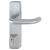 Outside Access Device with Cylinder - Lever - Sat Stainless Steel