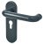 Anthracite Grey Nylon Steel Core Euro Lock Door Handles - 47.6mm c/c - Paris Range