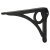 Circle Shelf Bracket - 145 x 105mm - Black