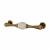 Chateau 27mm Porcelain Crackle T-Bar Cabinet Pull Handle - 128mm Centres - Antique Brass