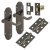 Black Nickel Victorian Summer Scroll Latch Door Handles Pack