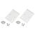 Cabinet Hinge Repair Plates - 55 x 10mm - White