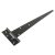 Heavy Duty Strong Gate/Door Tee Hinge - 600 x 59mm - Black Galvanised - Pair