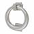 Ring Door Knocker - Satin Chrome - Square - 115 x 100mm