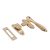 Cast Reeded Mortice & Hook Plate Casement Window Fastener - Reversible - Polished Brass