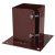 Fence Post Bolt Down Shoe - Twin Bolt - 100 x 100mm - Brown Powder Coated