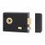 Rim Lock with Snib - 105 x 80mm - Antique Black Iron