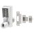 Unican 1000-4 1041 Heavy Duty Push Button Code Lock & Latch - Holdback Option - Sat Chrome