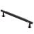 12.5mm Lines T-Bar Cabinet Pull Handle - 160mm Centres - Matt Black