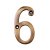 Marcus 76mm Screw Fix Door Numeral - 6 / 9 - Antique Brass