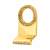 Polished Brass Rim Georgian Rope Edge Cylinder Pull - 85 x 44mm
