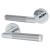 Polished/Satin Chrome Door Handles on Round Rose - Serena Range