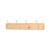 Hat & Coat Hook Rail - 450 x 70 x 15mm - 4 Hooks - Pine Board with Polished Chrome Hooks
