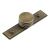 Sturt Grooved Round Cabinet Knob on Stepped Backplate - 40mm Diameter - Antique Brass