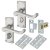 Satin Chrome Budget Scroll Privacy Door Handles Pack - Short Plate