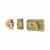77 Traditional Nightlatch - 60mm Backset - Nickel Bronze Case/Polished Brass Cylinder