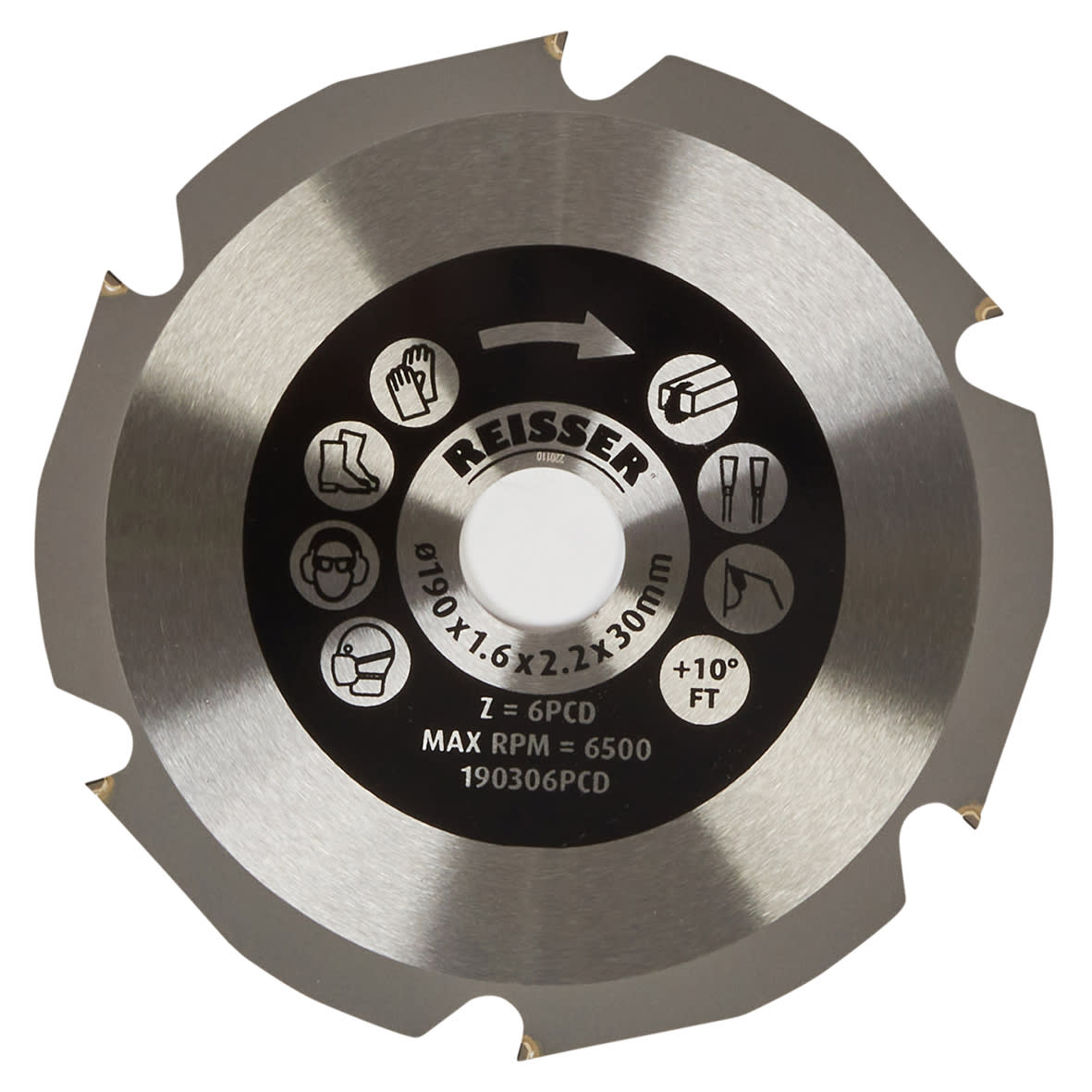 PCD Circular Saw Blade - 190 x 30mm - 6T - Fibre Cement