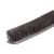 Sash Window Slide Pile with Fin - 100m Length - 5mm Pile - Grey