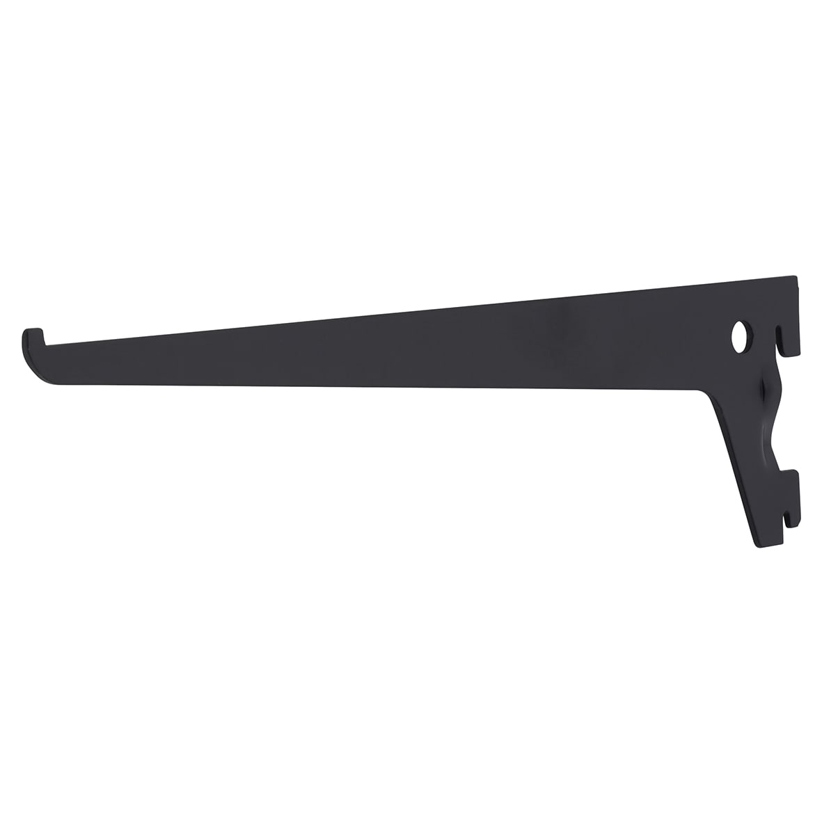 Single Slot Shelf Bracket - 250mm Length - Black