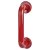 Rouge Red Nylon D-Bar Door Pull Handle on Rose - Screw Fix - 300mm c/c