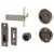 Round Flush Privacy Set with Bolt - Black Nickel