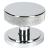 Brompton Polished Chrome Round Knurled Centre Door Knob on Art Deco Rose - 90mm Rose Diameter