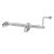 Telescopic Skylight ScrewJack Opener with Handle - 276mm Length - 315mm Throw - Pol Chrome