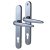 Chrome uPVC Multipoint Door Handles - Long Plate - 92mm c/c - Sparta Range