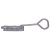 Monkey Tail Gate Bolt - Bow Handle - 450mm Length - Galvanised