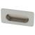 Rectangular Flush Cabinet Pull Handle - 74 x 39mm - Matt Chrome
