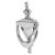 AR726K Traditional Urn Door Knocker - Polished Chrome - 151 x 76mm