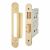 Architectural Bolt Through Bathroom Lock - 78mm Case - 57mm Backset - Radius - PVD Brass