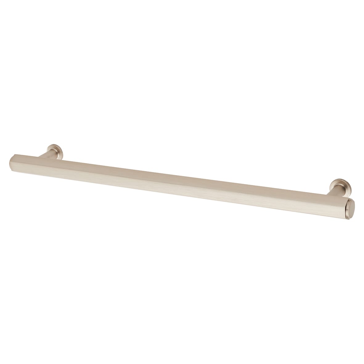 Vesper Hex 14mm T-Bar Cabinet Pull Handle - 224mm Centres - Satin Nickel