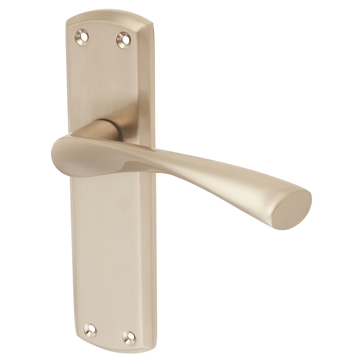 Satin Nickel Latch Door Handles - Monza Range - 175 x 45mm