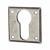 Square Escutcheon - 40 x 40mm - Euro - Pewter