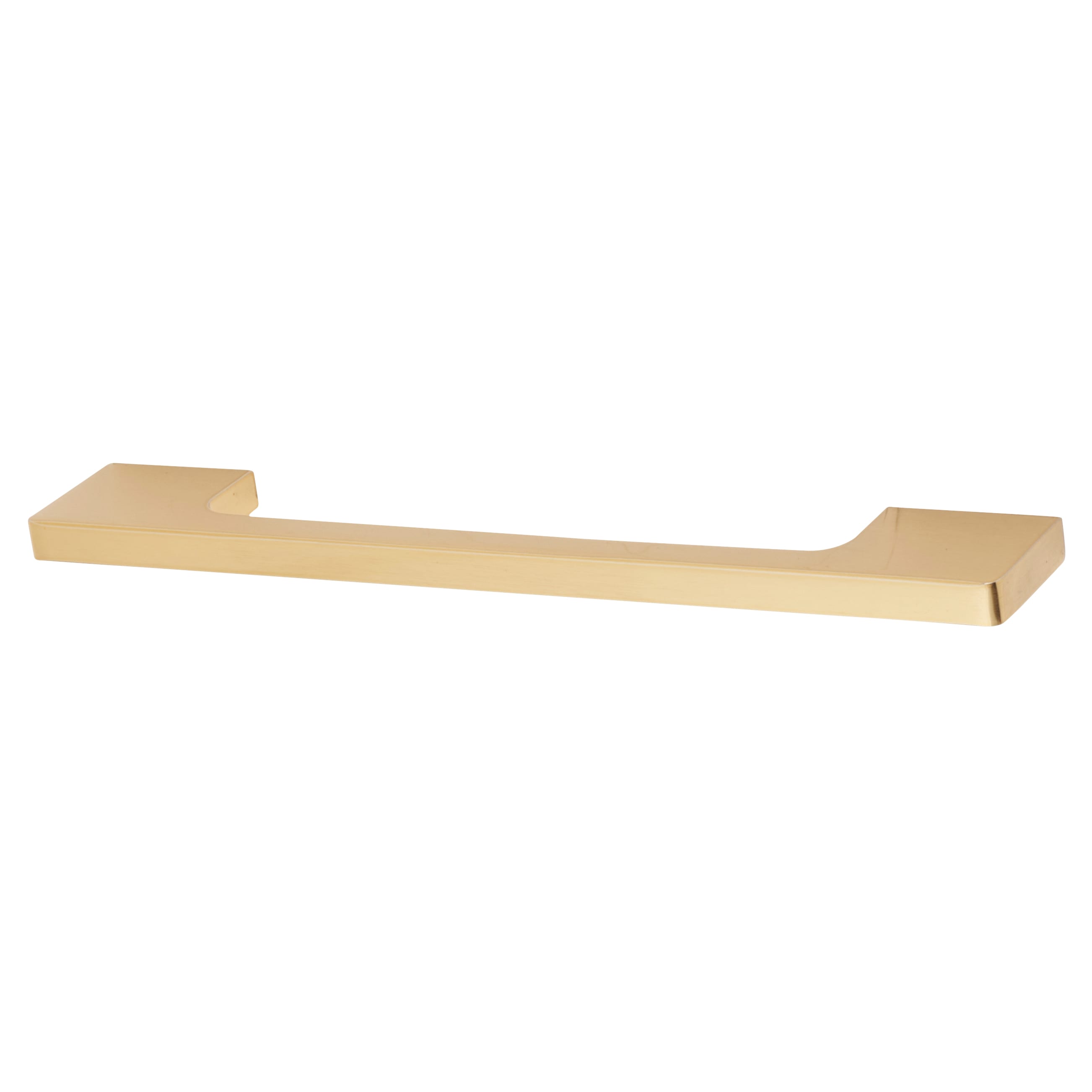 8mm Slim D-Bar Cabinet Pull Handle - 160mm Centres - Satin Brass