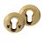 High Security Escutcheon - 50mm Diameter - Euro - Polished Brass - Pair