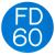 Fire Door Sign - Self Adhesive - 50mm Diameter - Rigid Plastic - Blue