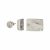 Deadlocking Nightlatch - 60mm Backset - Silver Case/Satin Chrome Cylinder
