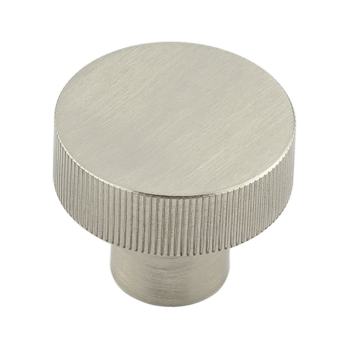Thaxted Lines Round Cabinet Knob - 30mm Diameter - Satin Nickel