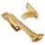 Georgian Rope Edge Wedge Casement Window Fastener - Reversible - Polished Brass