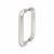Satin Aluminium 19mm D-Bar Door Pull Handles - Back to Back - 150mm Centres