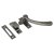 Bulb End Mortice & Hook Plate Casement Window Fastener - Reversible - Black Nickel