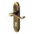 Marcus Antique Brass Scroll Keyhole Lock Door Handles - Savoy Range - 171 x 42mm