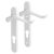 White uPVC Scroll Multipoint Door Handles - 92mm c/c - RH - Windsor Range