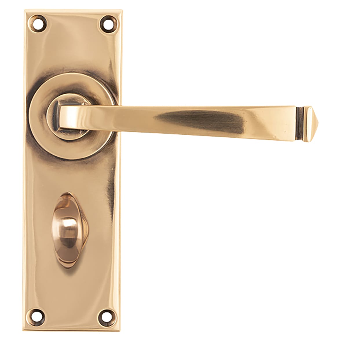 Polished Bronze Bathroom Door Handles - Avon Range - 152 x 48mm