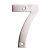 100mm Screw Fix Door Numeral - 7 - Satin Stainless Steel