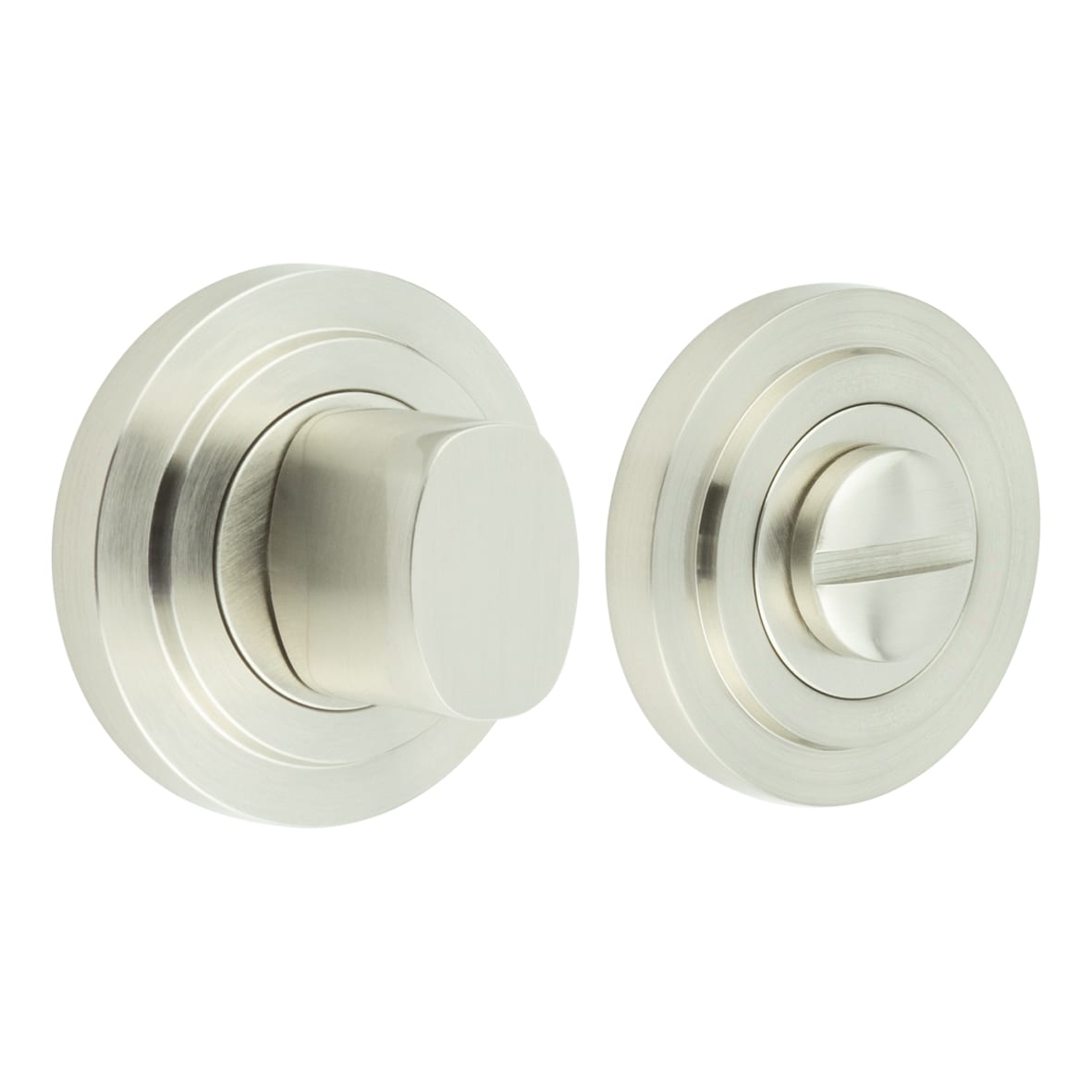 Inner 3 Turn & Release with Stepped Rose - 47mm Diameter - Satin Nickel